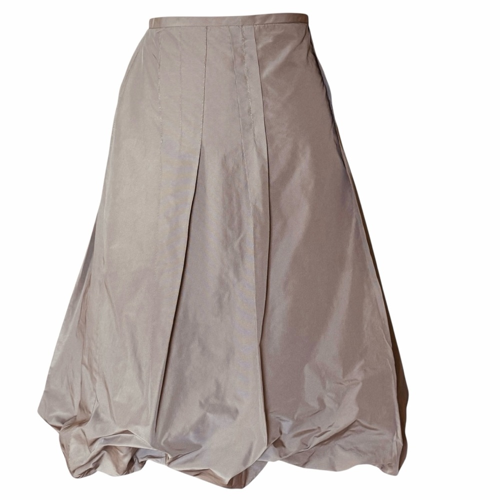 Planet Balloon Skirt Taupe Iridescent A-Line Bubble Hem Avant Garde Size 10